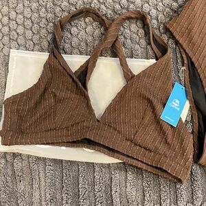 Cupshe Brown Textured Bikini set